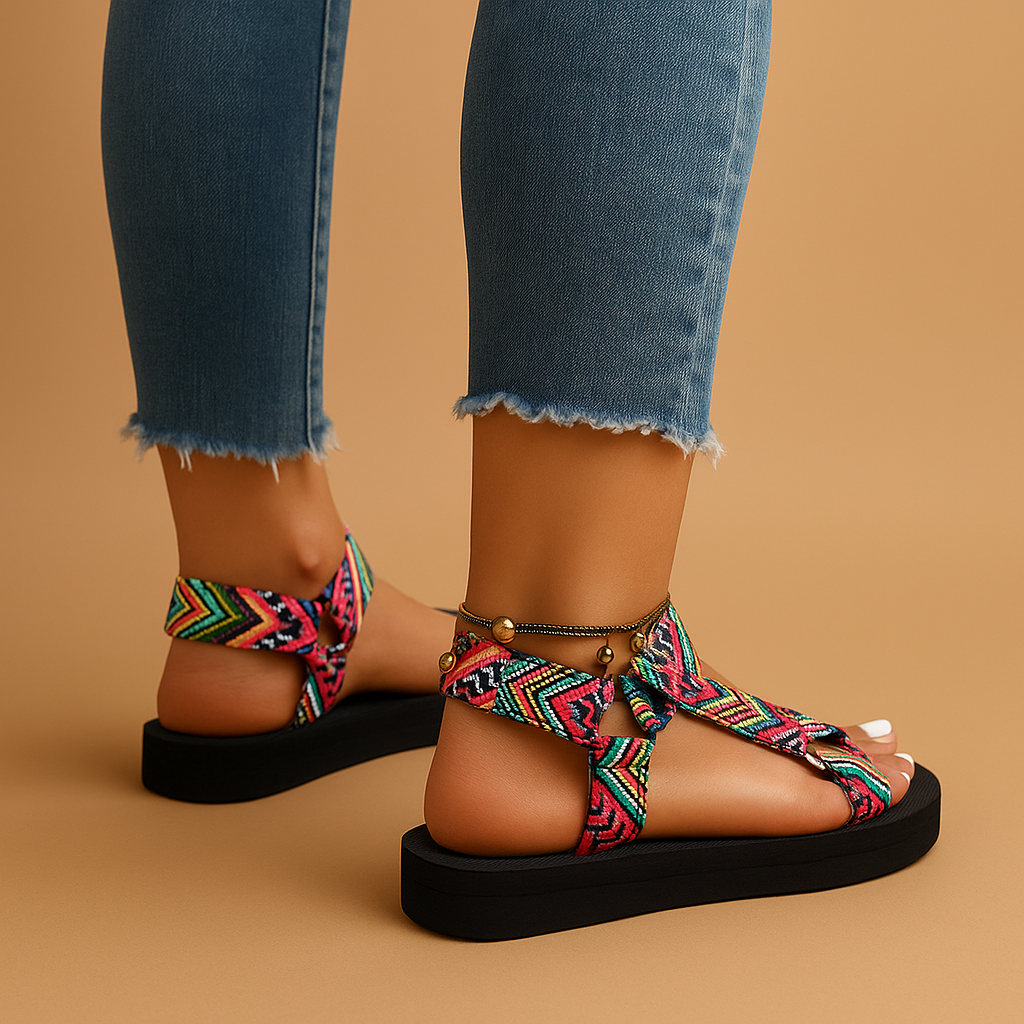 Boho rope gladiator sandals for women | Isla