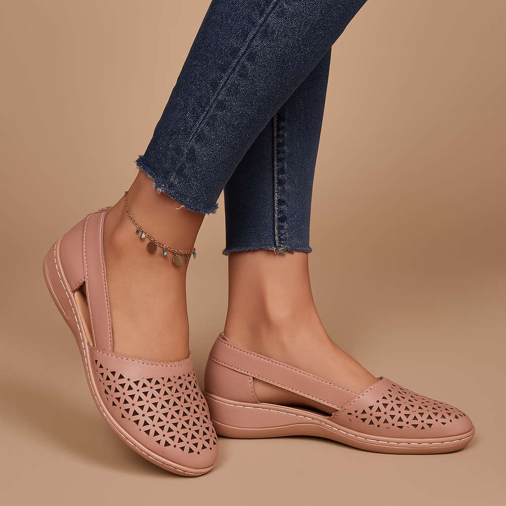 Breathable slip-on cut-out shoes for women | Lillian