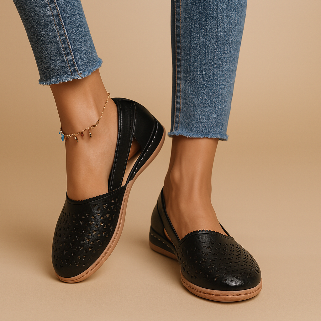 Breathable slip-on cut-out shoes for women | Lillian