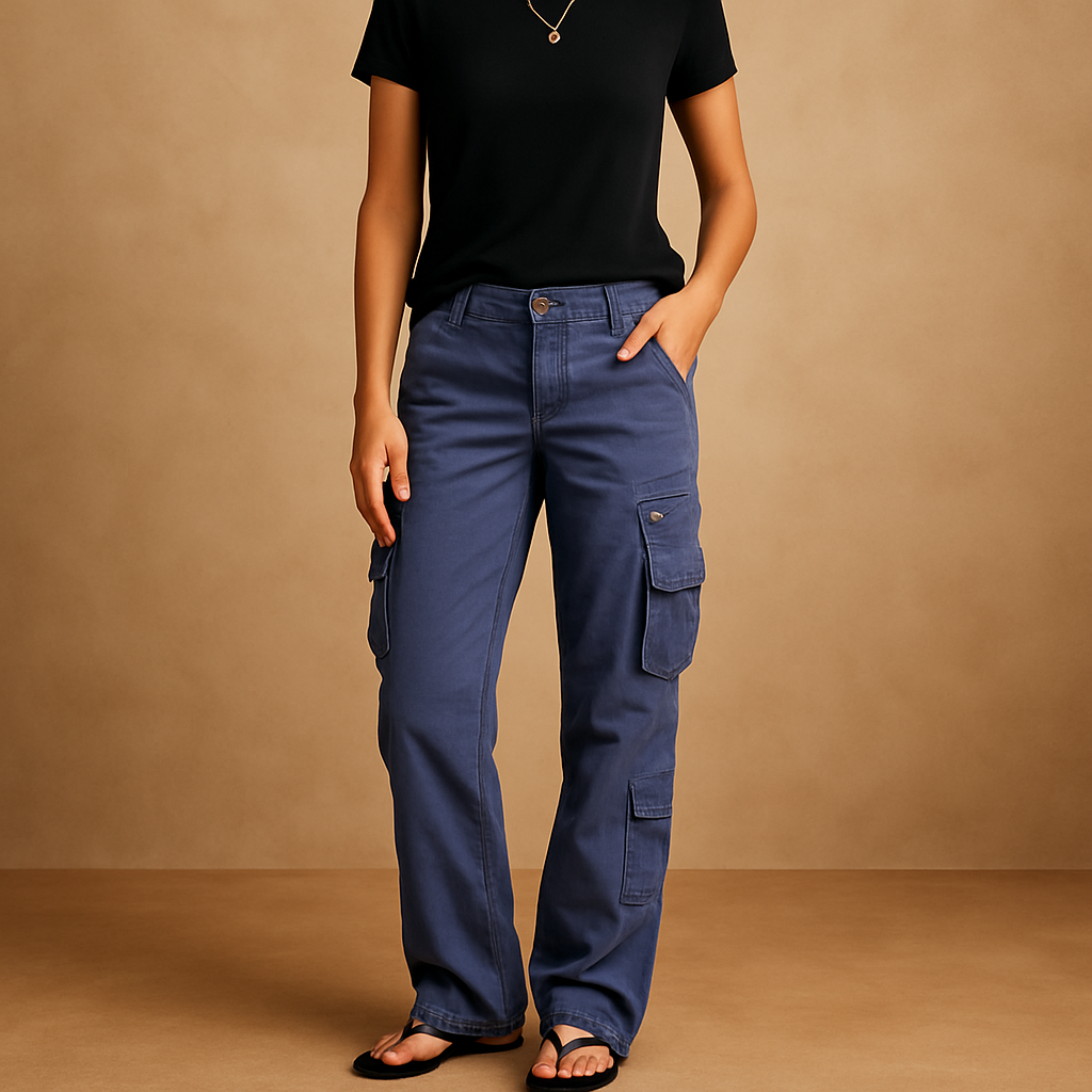 Casual cargo trousers with pockets for women | Paloma