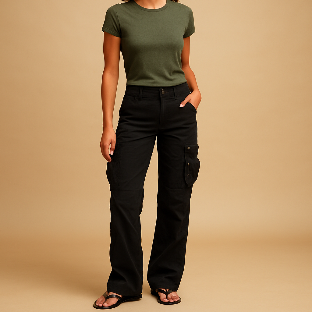 Casual cargo trousers with pockets for women | Paloma