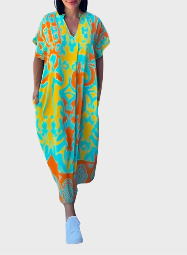 Elena Flowing Floral Dress