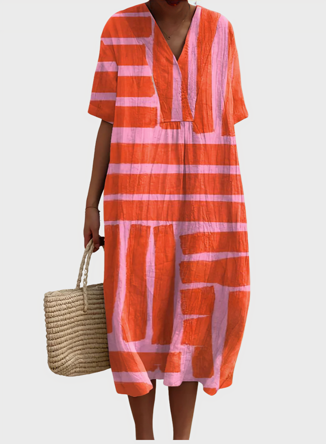 Zay Kunst Everyday Cotton-Linen Dress