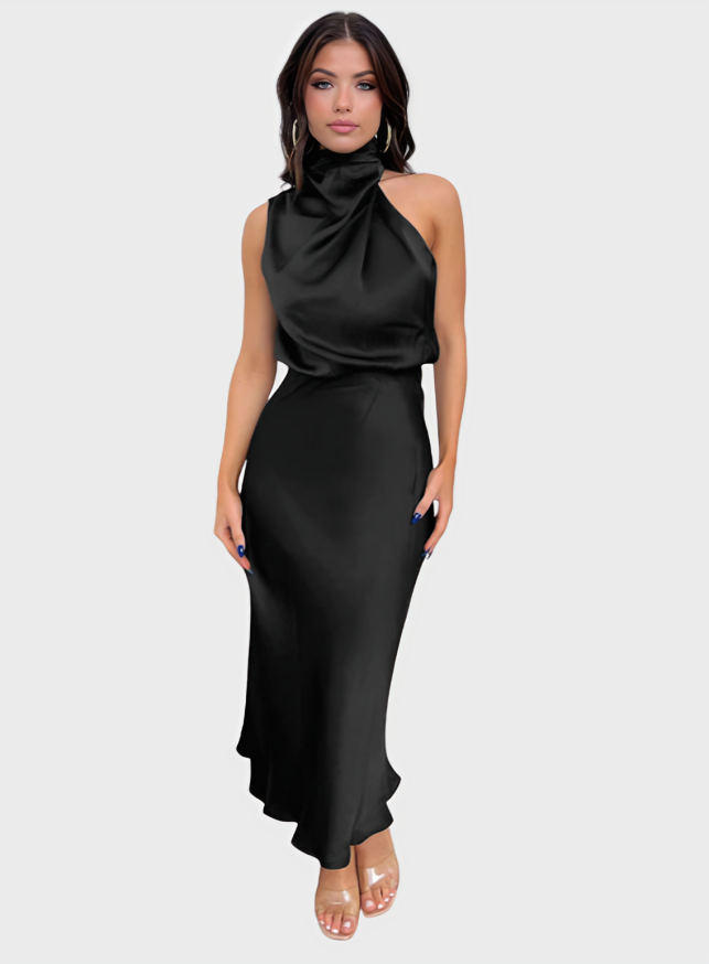 Lydia Elegant Halterneck Dress