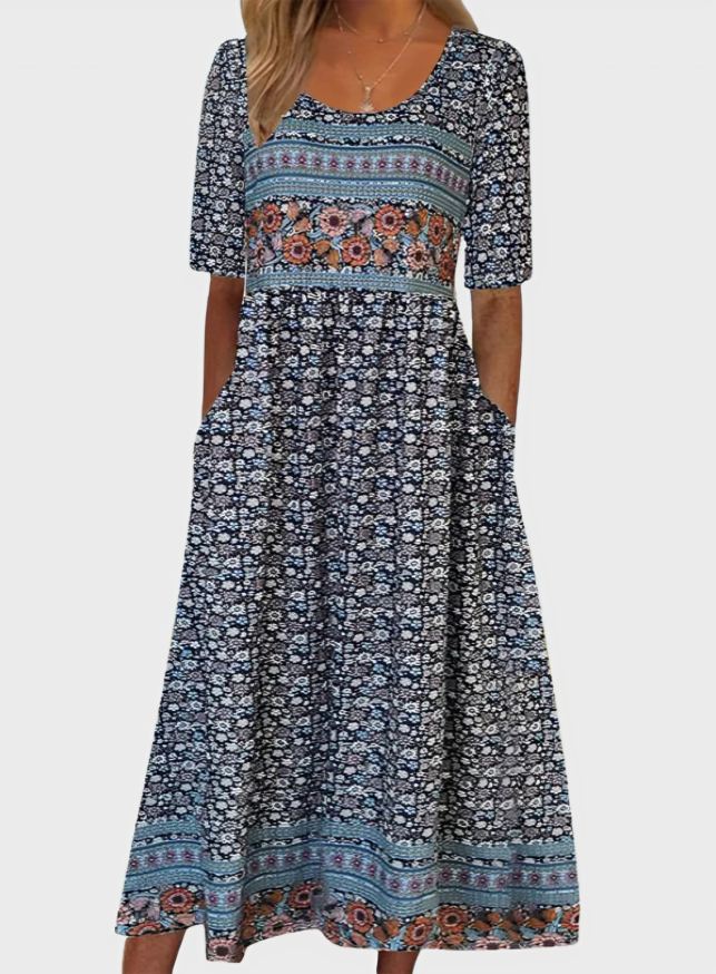 Soft Bohemian Print Dress