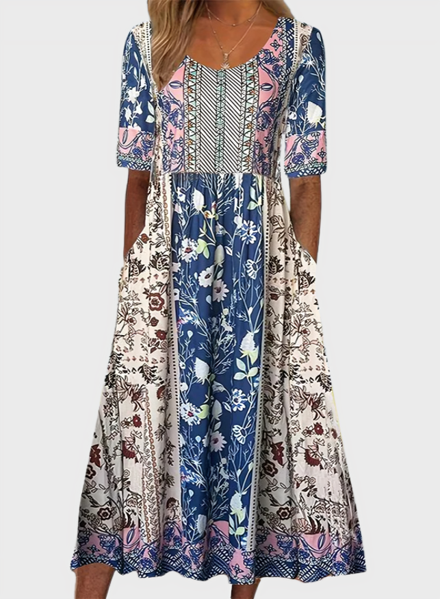 Soft Bohemian Print Dress