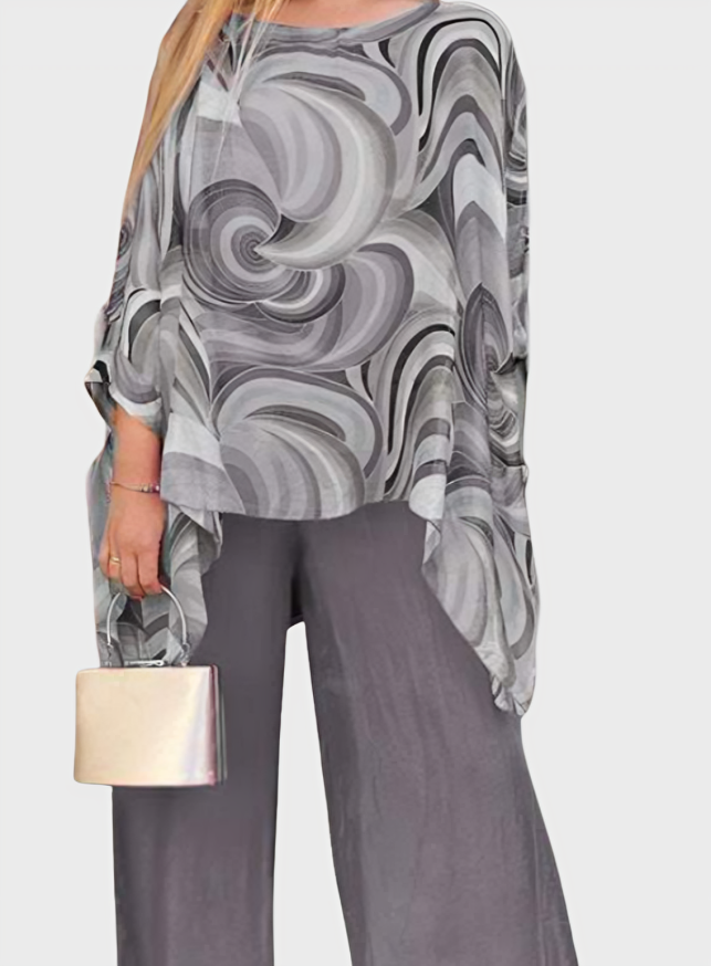 Breezy Chiffon Two Piece Set