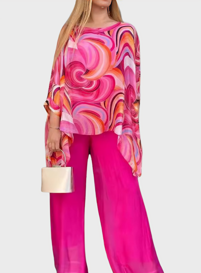 Breezy Chiffon Two Piece Set