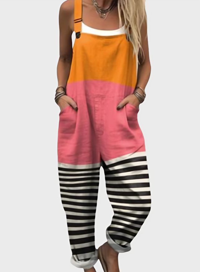 Artistic Wide-Leg Jumpsuit