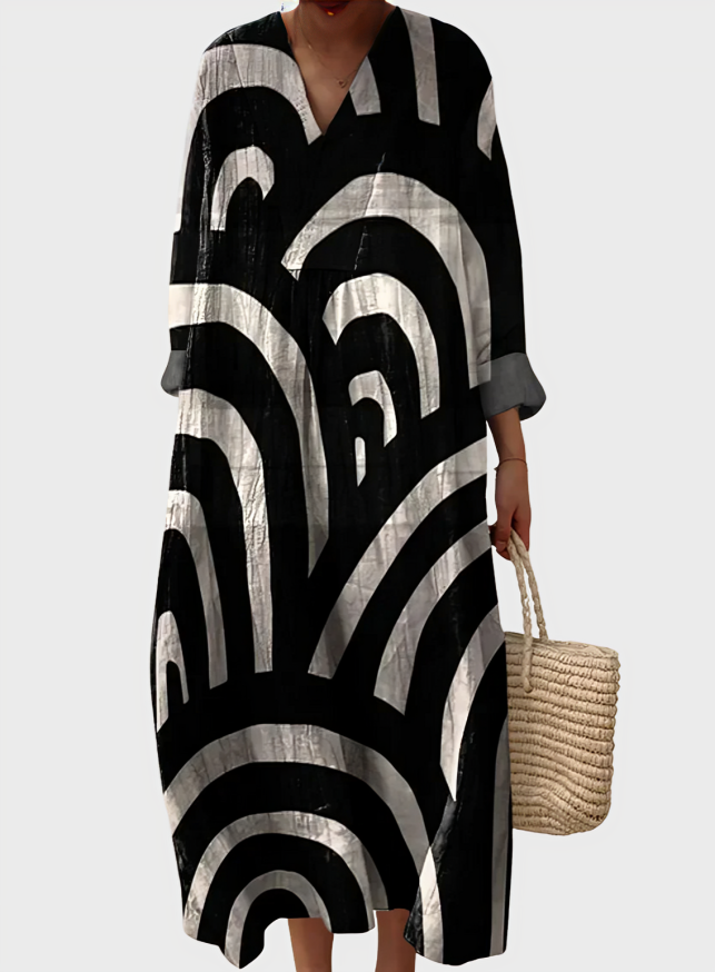 Gabi Art Calm Structure Cotton-Linen Dress