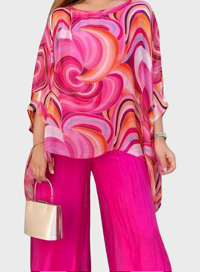 Breezy Chiffon Two Piece Set