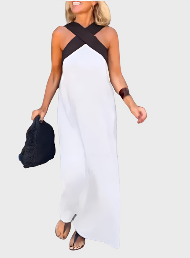 Delphine Flowing Cross Over Dress