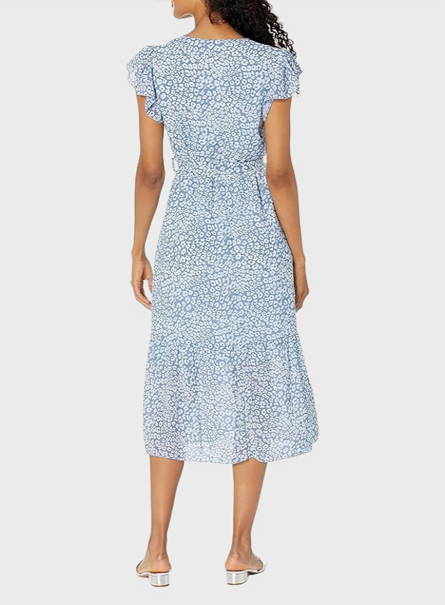 Summer Wrap V Neck Maxi Dress