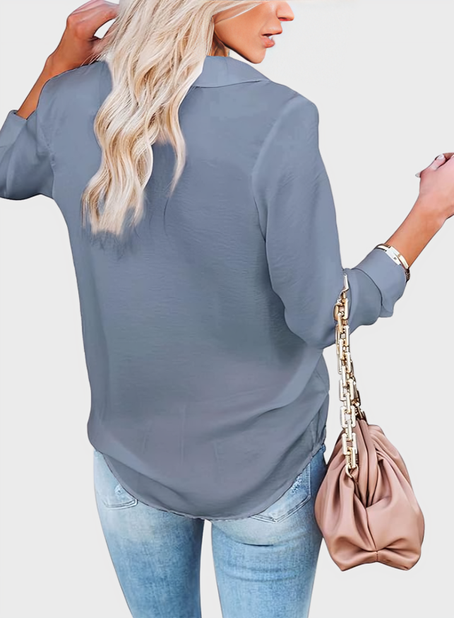 Business Casual Long Sleeve Blouse