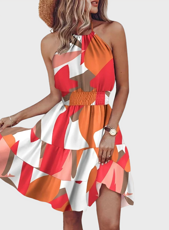Adrianna Summer Print Dress