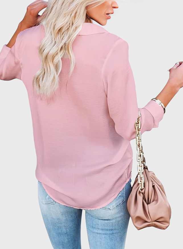 Business Casual Long Sleeve Blouse