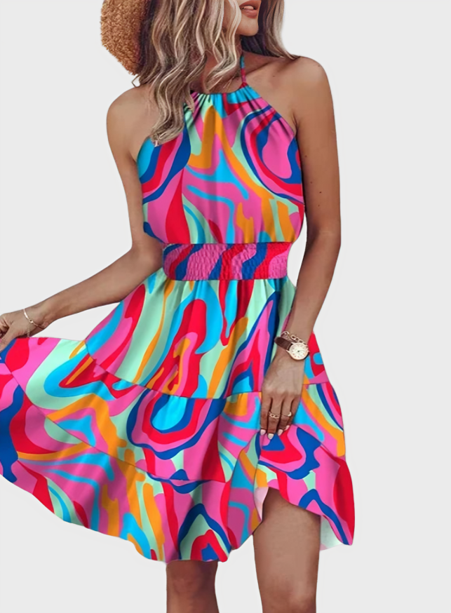 Adrianna Summer Print Dress