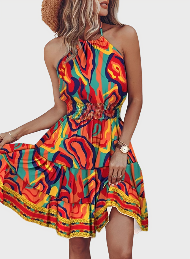 Adrianna Summer Print Dress