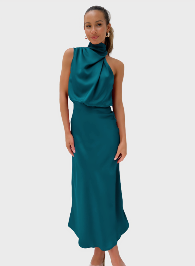 Lydia Elegant Halterneck Dress