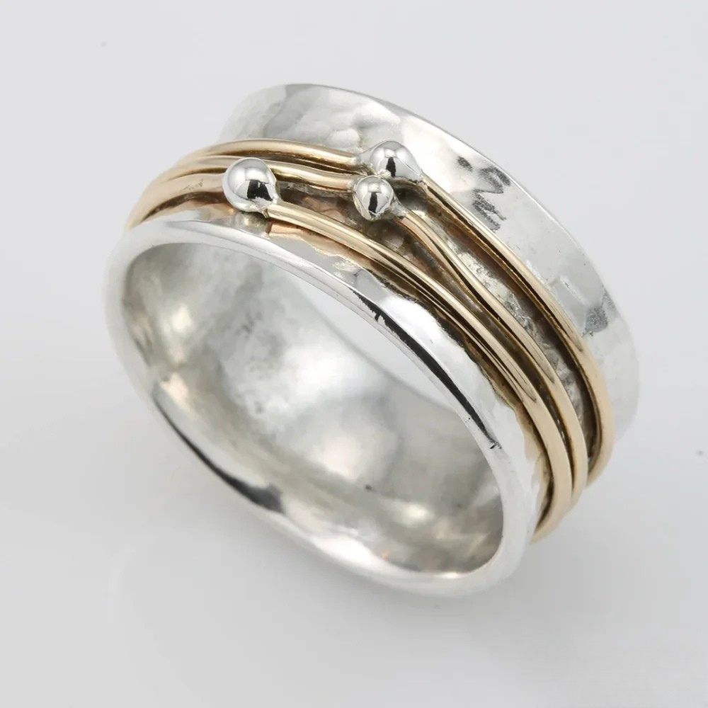 Retro Gold Plated Silver Ring