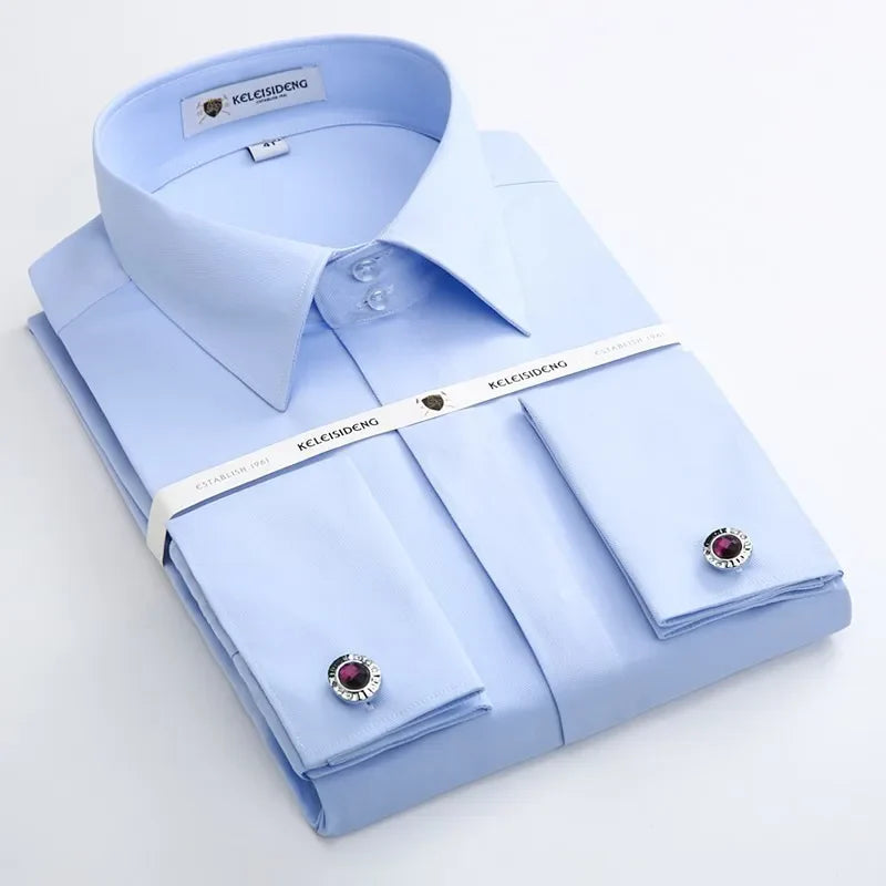 Elegant non-iron tuxedo shirt with cufflinks for Men