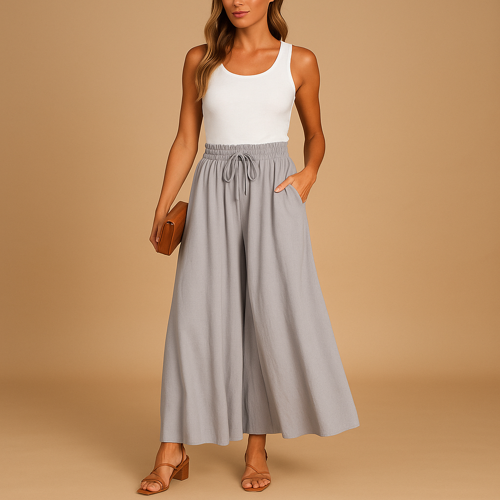 High-waisted elegant wide-leg trousers for women | Yara