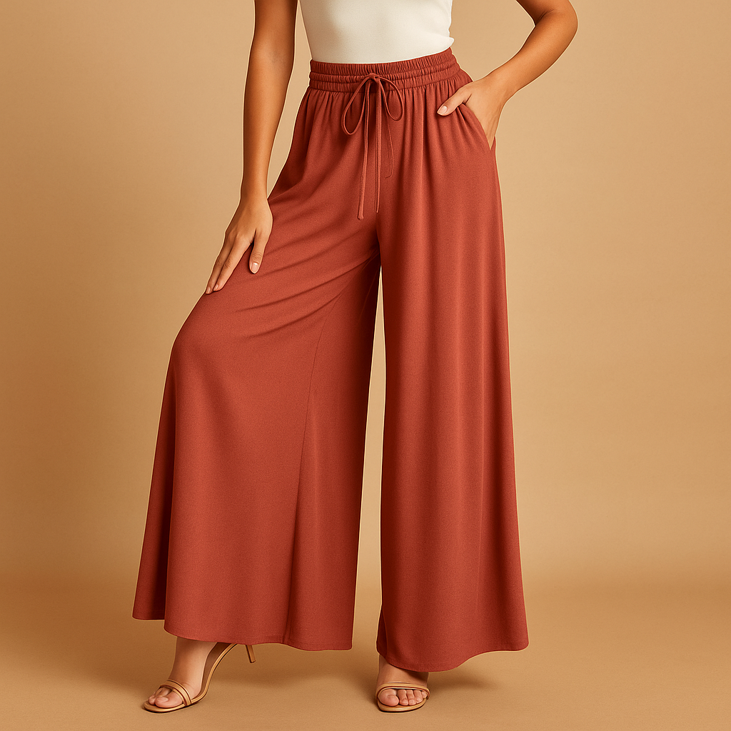 High-waisted elegant wide-leg trousers for women | Yara