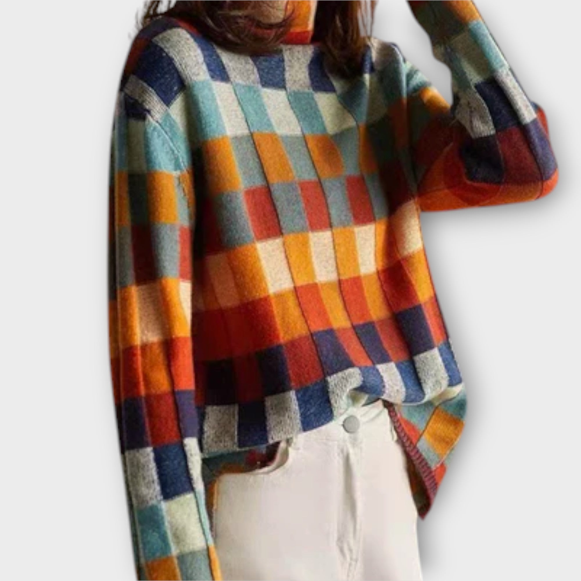 Patchwork Turtleneck