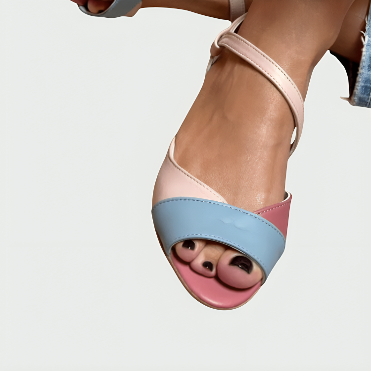 Tessa Tricolour Open Sandals