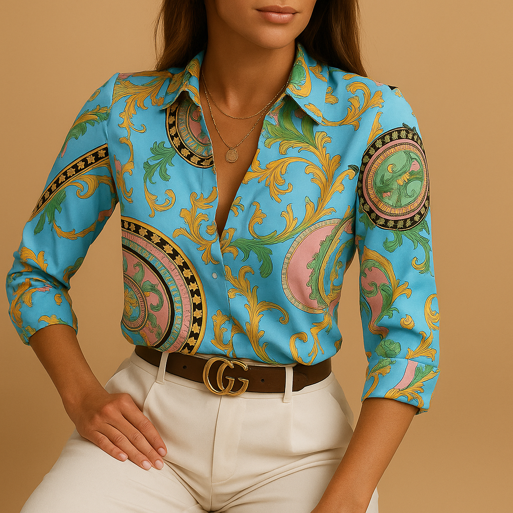 Printed lightweight blouse for women | Sienna