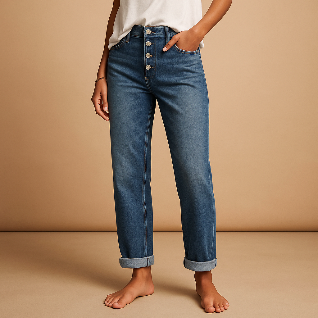 Loose fit high-waisted jeans for women | Fleur