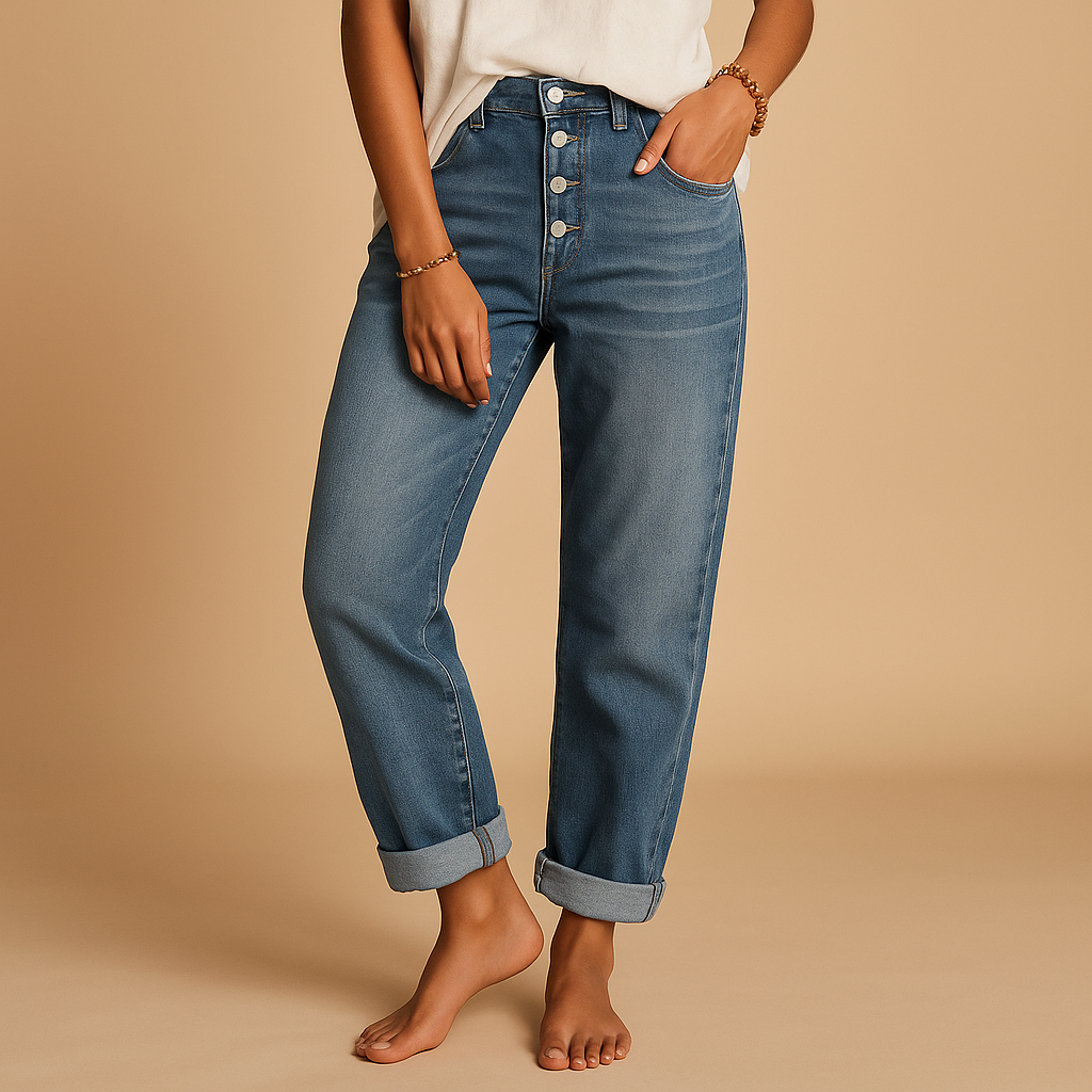 Loose fit high-waisted jeans for women | Fleur