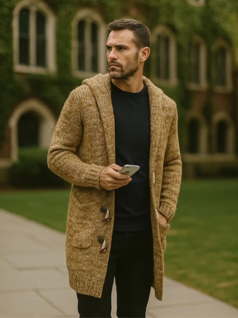 Himalaya Knit Hooded Jacket for Men