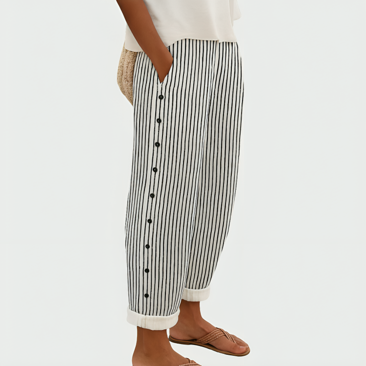 Mila Comfortable Striped Casual Pants