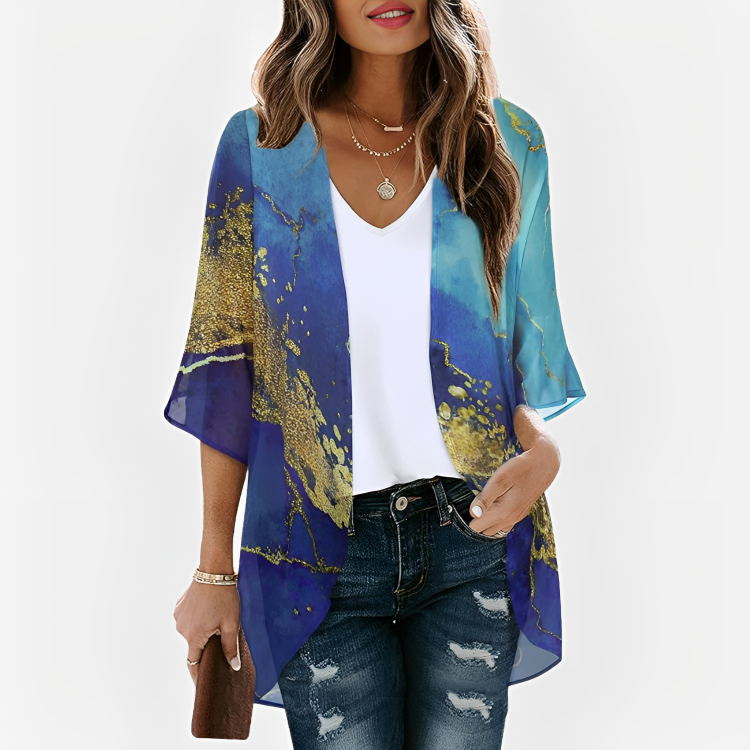 Chicallure Lightweight Floral Kimono Cardigan