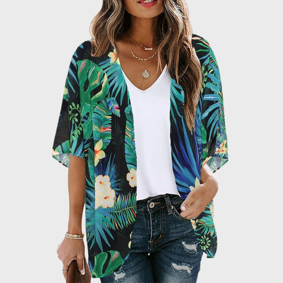 Chicallure Lightweight Floral Kimono Cardigan