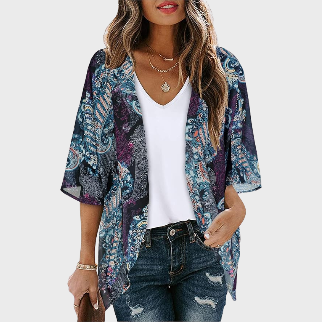 Chicallure Lightweight Floral Kimono Cardigan