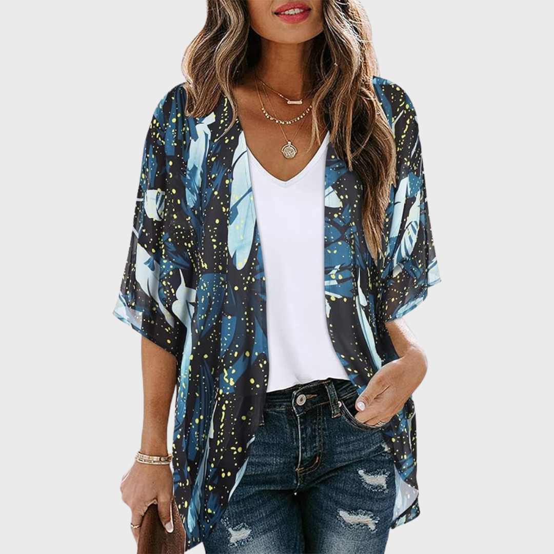 Chicallure Lightweight Floral Kimono Cardigan