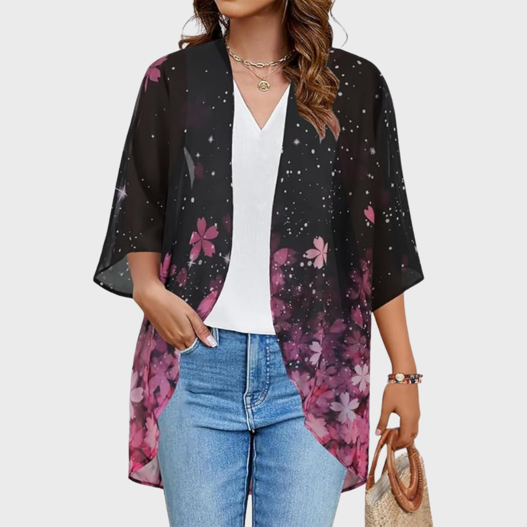 Chicallure Lightweight Floral Kimono Cardigan