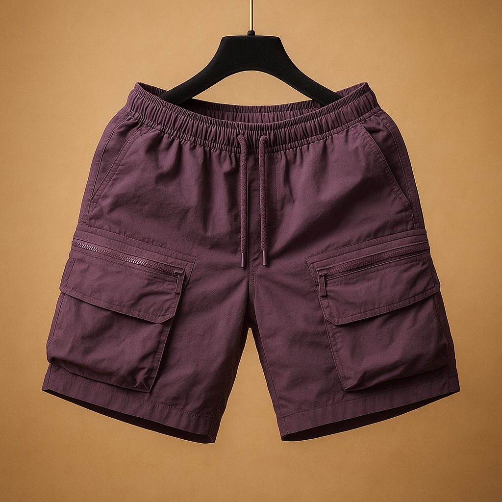 Oversized cargo shorts with multiple pockets for men | Carter