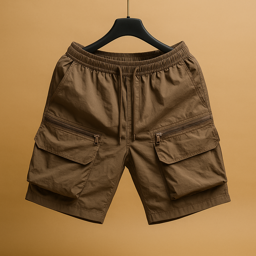 Oversized cargo shorts with multiple pockets for men | Carter