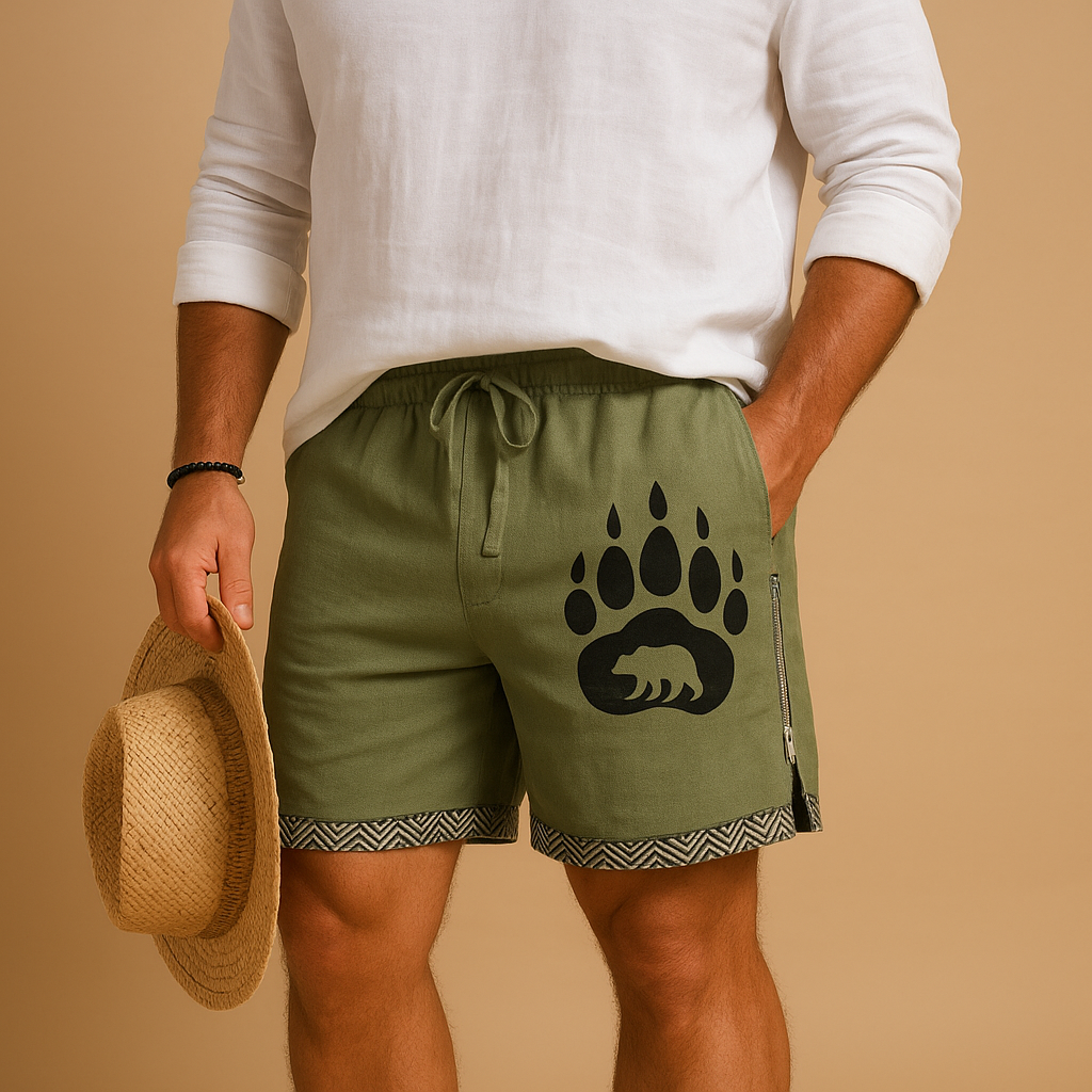 Printed summer shorts with adjustable waist for men | Tyler