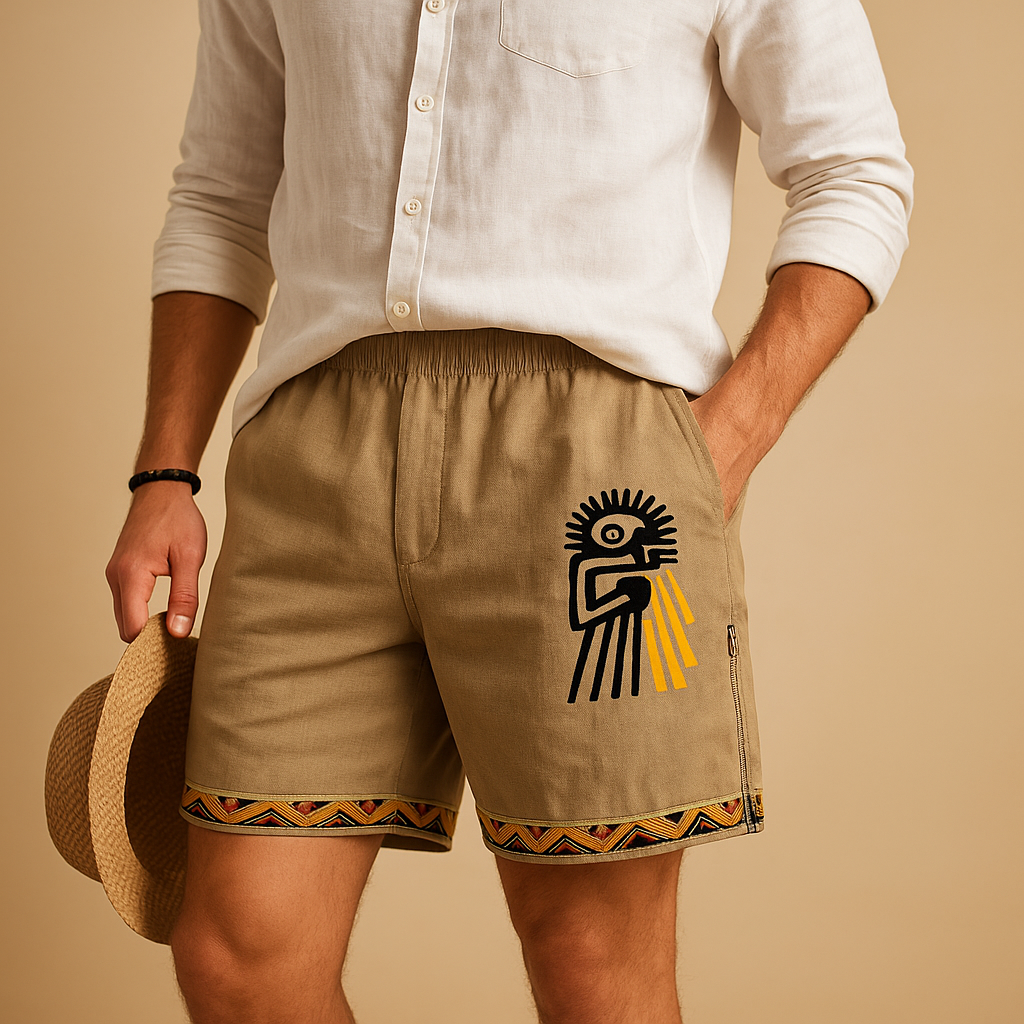 Printed summer shorts with adjustable waist for men | Tyler