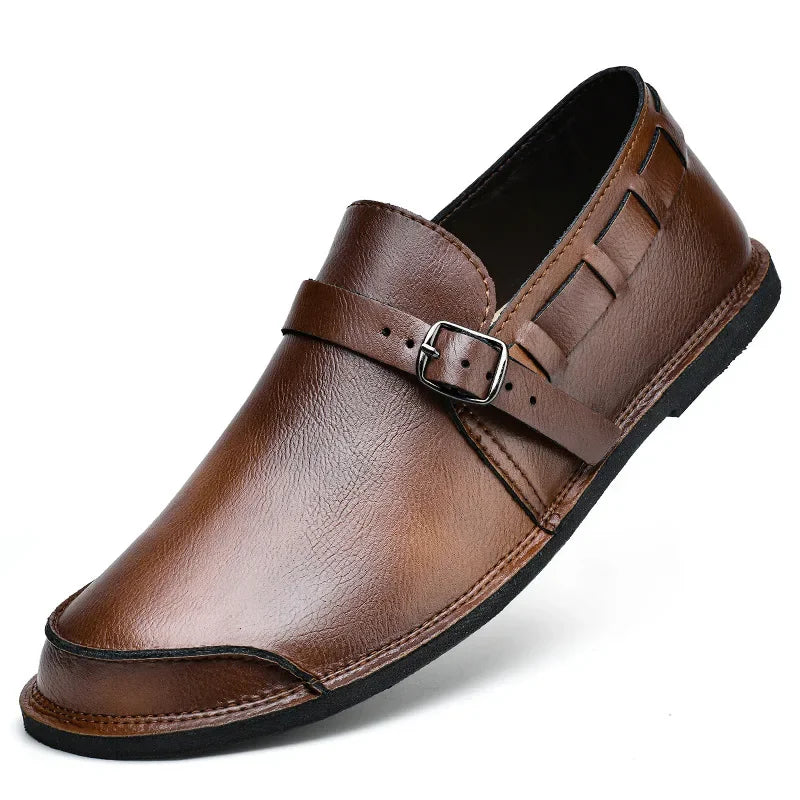 Lorenzo | Buckled Leather Loafers