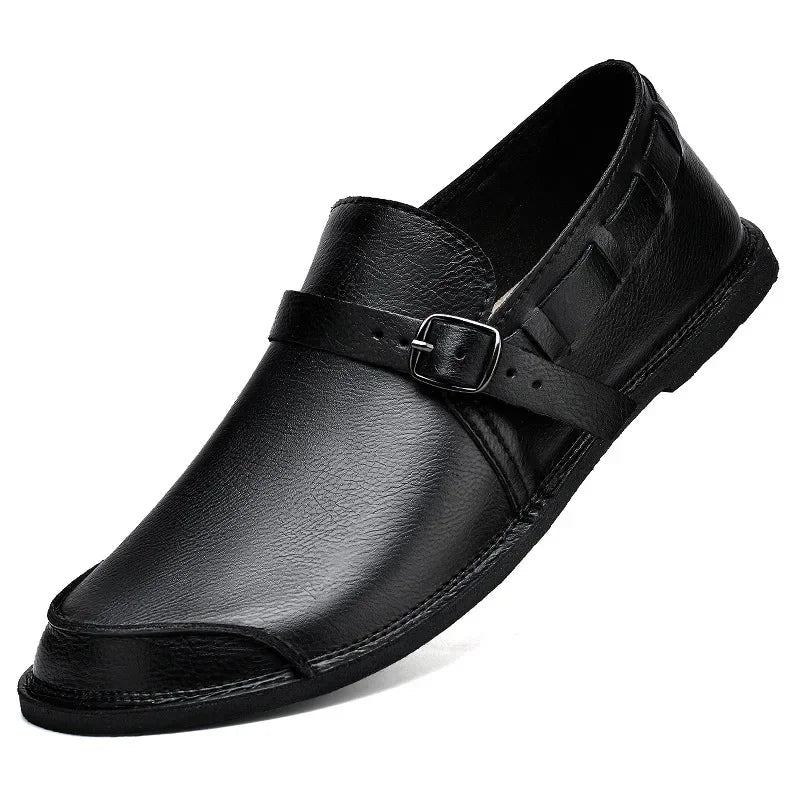 Lorenzo | Buckled Leather Loafers