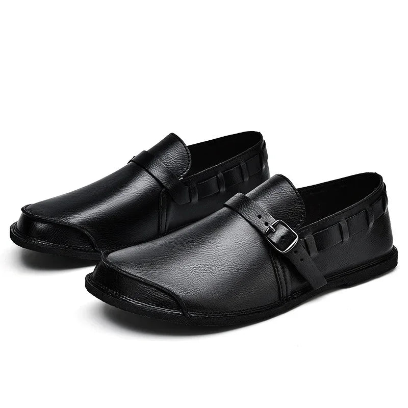 Lorenzo | Buckled Leather Loafers