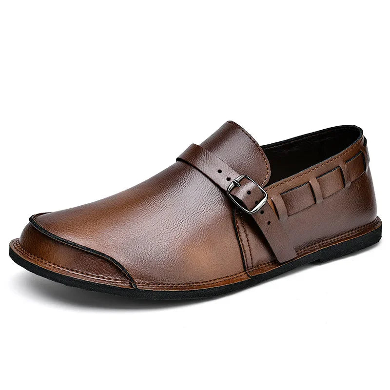 Lorenzo | Buckled Leather Loafers