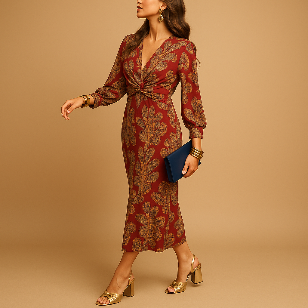 Sustainable A-line cotton dress for women | Femke