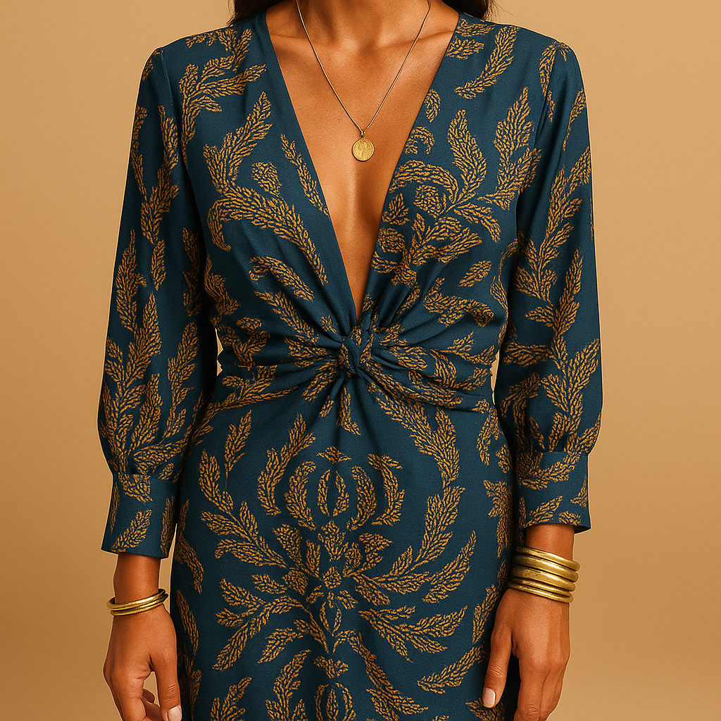 Sustainable A-line cotton dress for women | Femke