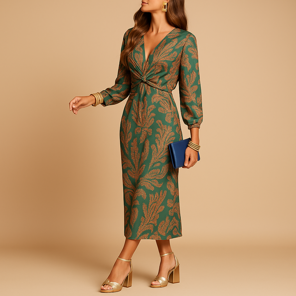 Sustainable A-line cotton dress for women | Femke